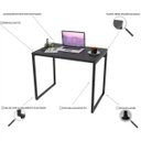 Ver imagem 3 de Kit 2 Mesas para Escritório Home Office Estilo Industrial Form 90cm Preto Onix - Lyam Decor