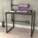 Ver imagem 2 de Kit 2 Mesas para Escritório Home Office Estilo Industrial Form 90cm Preto Onix - Lyam Decor