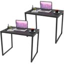 Ver imagem 1 de Kit 2 Mesas para Escritório Home Office Estilo Industrial Form 90cm Preto Onix - Lyam Decor