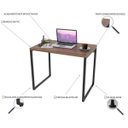 Ver imagem 3 de Kit 2 Mesas para Escritório Home Office Estilo Industrial Form 90cm Nogal - Lyam Decor