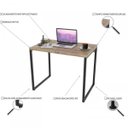 Ver imagem 3 de Kit 2 Mesas para Escritório Home Office Estilo Industrial Form 90cm Carvalho - Lyam Decor