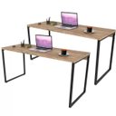 Ver imagem 1 de Kit 2 Mesas para Escritório Home Office Estilo Industrial Form 150cm Carvalho - Lyam Decor