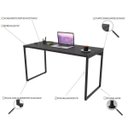 Ver imagem 3 de Kit 2 Mesas para Escritório Home Office Estilo Industrial Form 135cm Preto Onix - Lyam Decor