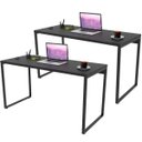 Ver imagem 1 de Kit 2 Mesas para Escritório Home Office Estilo Industrial Form 135cm Preto Onix - Lyam Decor