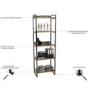 Ver imagem 7 de Kit Mesa De Escritório Industrial em L com Estante 5 Prateleiras Form 150x150 Carvalho - Lyam