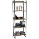 Ver imagem 5 de Kit Mesa De Escritório Industrial em L com Estante 5 Prateleiras Form 150x150 Carvalho - Lyam