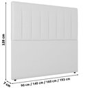 Ver imagem 3 de Cabeceira Cama Box Casal Queen Size Ivana 160cm Sintético Branco