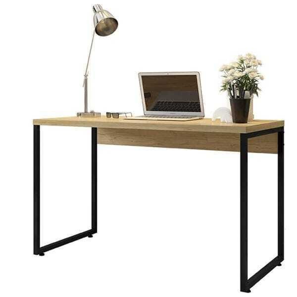 Mesa para Escritório e Home Office Industrial Soft F01 Nature Fosco - Lyam Decor - 1