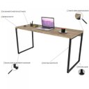 Ver imagem 6 de Kit Mesa Para Escritório com Estante Office Estilo Industrial Form 150 cm Carvalho - Lyam Decor