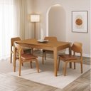 Ver imagem 2 de Conjunto Sala de Jantar Mesa Extensível 4 Cadeiras Madeira Maciça MDF Tarsila Jandaia CabeCasa MadeiraOriginals Marrom