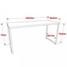 Mesa para Escritório Home Office Estilo Industrial Form 150cm - Lyam Decor - 5