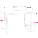 Ver imagem 5 de Mesa para Escritório Home Office Estilo Industrial Form 90cm Nogal - Lyam Decor