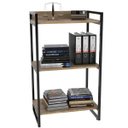 Ver imagem 5 de Kit Mesa para Escritório com Estante Office Estilo Industrial Form 120cm Carvalho - Lyam Decor