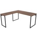 Ver imagem 6 de Kit 2 Mesas para Escritório Home Office Estilo Industrial em L Form 150x150cm Nogal - Lyam Decor