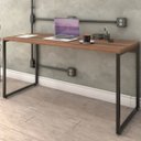 Ver imagem 2 de Kit 2 Mesas para Escritório Home Office Estilo Industrial Form 150cm Nogal - Lyam Decor