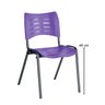 Conjunto Mariana Mesa Fixa 70x70 com 4 Cadeiras Empilháveis Roxa Ferro/Plástico - 2