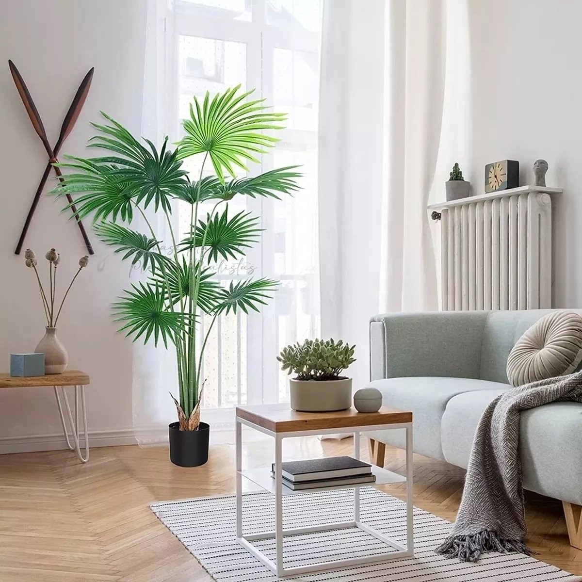 Planta Artificial Árvore Palmeira Leque Grande com 170cm