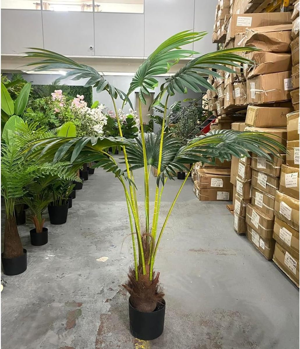 Planta Artificial Árvore Palmeira Leque Grande com 170cm - 2