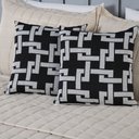 Ver imagem 5 de Kit Peseira Grécia 5 Peças Queen Tecido Jacquard Acompanha Almofadas Cheias:preto