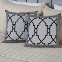 Ver imagem 4 de Kit Peseira Grécia 5 Peças Queen Tecido Jacquard Acompanha Almofadas Cheias:preto