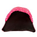Ver imagem 1 de Cama Iglu e Toca e Saco de Dormir Pet 2 em 1 Téo Impermeável: Marrom e Pink