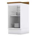 Ver imagem 2 de Balcão 1 Porta 40 Cm Americana Branco com Tampo Nature - Henn