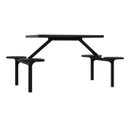 Ver imagem 3 de Mesa para Refeitório Fixa 4 Lugares MDP Branco de 25 mm - Assento Preto - 50301