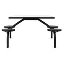 Ver imagem 2 de Mesa para Refeitório Fixa 4 Lugares MDP Branco de 25 mm - Assento Preto - 50301