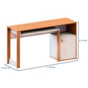 Ver imagem 3 de Mesa Computador Versa Home C/ 1 Porta Freijo/branco - Telasul