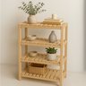 Estante com 4 Prateleiras de Madeira Maciça Pinus 100x70 - 1