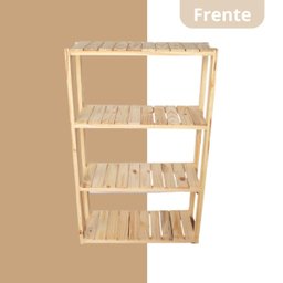 Estante com 4 Prateleiras de Madeira Maciça Pinus 100x70 - 5