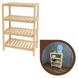 Estante com 4 Prateleiras de Madeira Maciça Pinus 100x70 - 5