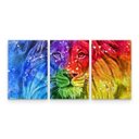 Ver imagem 1 de Quadro Decorativo Leão Judá Colorido Moderno Sala