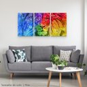 Ver imagem 2 de Quadro Decorativo Leão Judá Colorido Moderno Sala