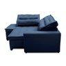 Sofá de Canto Retrátil e Reclinável com Molas LE 2,50x2,00m Viviane Suede Azul Madelina Decor - 4