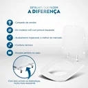 Ver imagem 2 de Tampa de Vaso em MDF Suite Branco para bacia Incepa