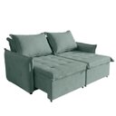 Ver mais imagens de Sofá Cama 2 Lugares Singapura Reclinável 190cm em Bouclê com Catraca Reforçada e 2 Almofadas:Verde m
