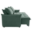 Ver imagem 7 de Sofá Cama 2 Lugares Singapura Reclinável 190cm em Bouclê com Catraca Reforçada e 2 Almofadas:Verde m