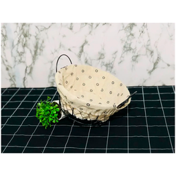 Cesto Forrado Arame Com Alça Decorativo Cozinha Paes - 4 Cesto Forrado Arame Com Alça Decorativo Cozinha Paes - 4