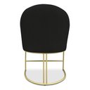 Ver imagem 5 de Kit 04 Cadeiras Poltrona de Jantar Bela Veludo Preto Base Metálica Industrial Dourado - Pallazio