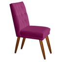 Ver imagem 3 de Jogo 02 Cadeiras de Jantar Estofada Cozinha Paris Suede Rosa Pink Eli Móveis