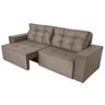Sofá 3 Lugares Argos 2.30M Retrátil e Reclinável Pena - Camurça - 4