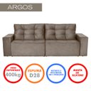 Ver imagem 6 de Sofá 4 Lugares Argos 2,50M Retrátil e Reclinável Pena Camurça