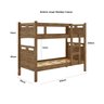 Cama Beliche com 2 Colchões Solteiro Jaspe Castanho - 5