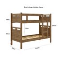 Ver imagem 5 de Cama Beliche com 2 Colchões Solteiro Jaspe Castanho