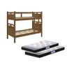 Cama Beliche com 2 Colchões Solteiro Jaspe Castanho - 1
