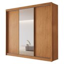 Ver imagem 2 de Guarda-Roupa Casal 100% MDF com Espelho 3 Portas de Correr 6 Gavetas Siena Marrom/Cinamomo