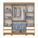 Ver imagem 3 de Guarda Roupa Roupeiro Casal Bernardi B383 Briz 4 Portas 4 Gavetas Cinamomo Off White Henn