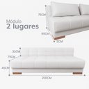Ver imagem 3 de Sofá Modular 2 Lugares para Sala de Estar Aston