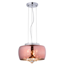 Ver imagem 1 de Pendente / Plafon Soho Cromado e Transparente e Cobre (d)28cm (a)13cm 3xg9 75w - Pd005co